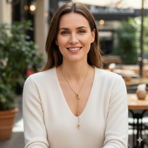 CrAve Gold Infiniti knotted Lariat style necklace 32"